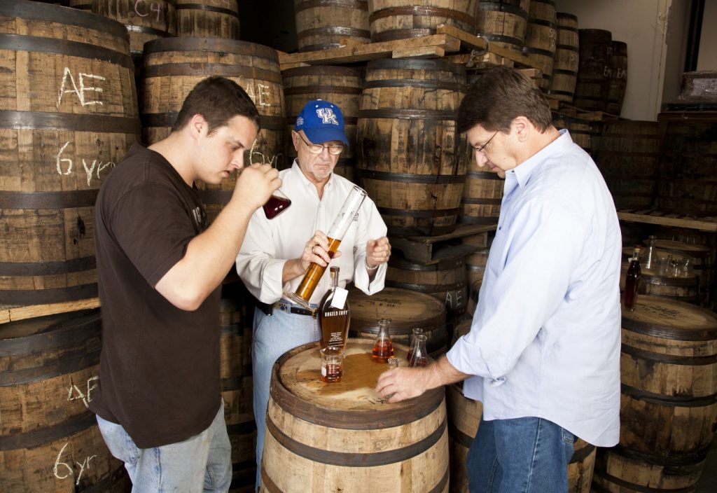 Kyle, Lincoln and Wes Henderson at a tasting